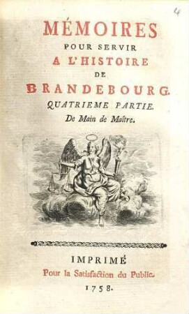 Mémoires pour servir à l'histoire de Brandebourg, 4