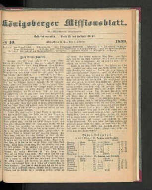 No 10. 1899.