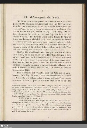 III. Abfassungszeit der Istoria