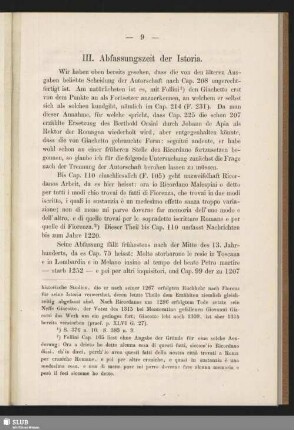 III. Abfassungszeit der Istoria