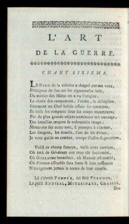 Chant Sixieme.