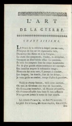 Chant Sixieme.