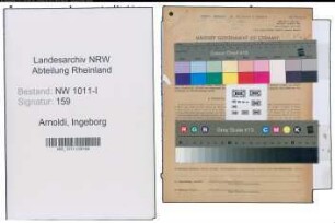 Entnazifizierung Ingeborg Arnoldi , geb. 20.06.1914 (Schauspielerin)