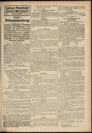 Zweite Ausgabe vom Freitag, den 09. März 1917.