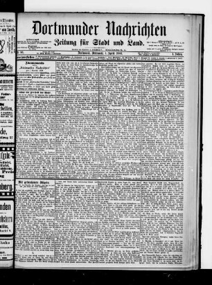 Dortmunder Nachrichten. 1888-1889