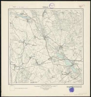 Meßtischblatt 772 : Gülzow, 1929 : Gülzow. - Hrsg. 1891, einz. Nachtr. 1929. - 1:25000. - [Berlin]: Reichsamt für Landesaufnahme, 1929. - 1 Kt.