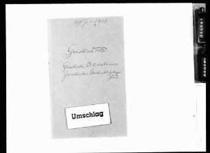 Geistlicher Fonds, geistliche Witwenkasse, geistlicher Unterstützungsfonds (1907-1918)