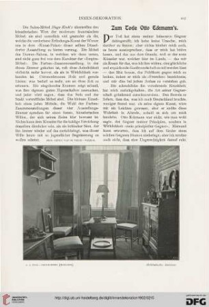 Zum Tode Otto Eckmann's