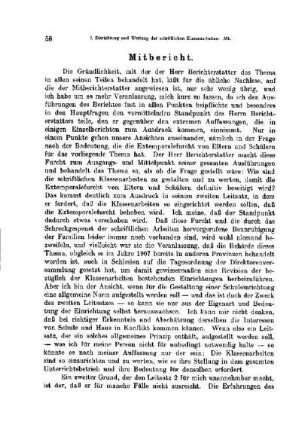 Einrichtung und Wertung der schriftlichen Klassenarbeiten : [Mitbericht]