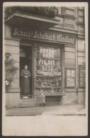 Ansichtskarte Schulbuchhandlung, Reichenberger Straße 72