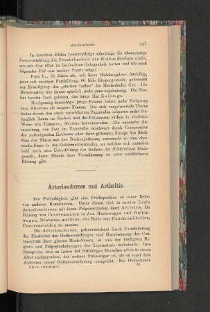 Arteriosclerose und Arthritis.
