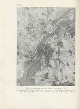 Karte: Berlin nebst den umliegenden Gegenden 1798