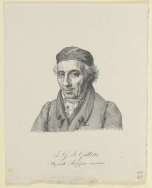 Bildnis des Johann Georg August Galletti