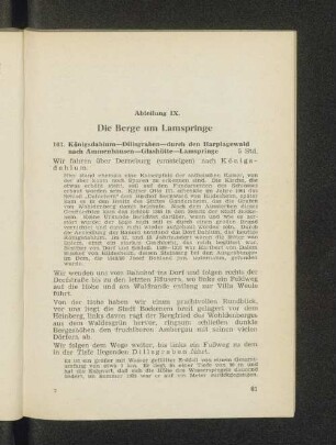 Abteilung IX. Die Berge um Lamspringe