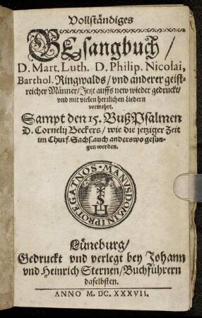 Vollständiges Gesangbuch