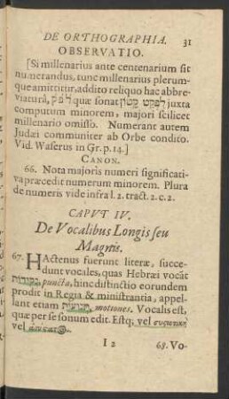 Caput IV. De Vocalibus Longis seu Magnis