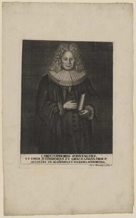 Bildnis des Christophorus Sonntagius
