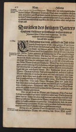 Das leben des heiligen Vatters Epiphanii Bischoves zu Constants ...
