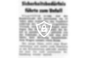 Sicherheitsbedürfnis führte zum Unfall