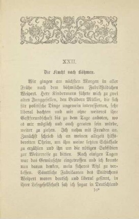 XXII. Die Flucht nach Böhmen