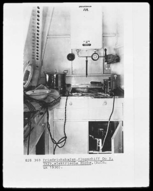 Die elektrische Küche des Flugschiffs Do X, 1929
