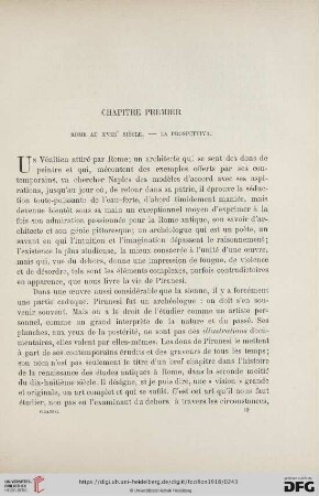 Chapitre Premier Rome au XVIIIe Siècle. - La Prospettiva