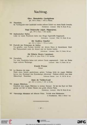 Nachtrag (Nr. 761-767)
