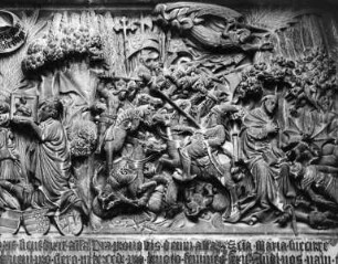 Madonnenverehrung und Schlachtenszene