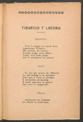 Tiburcio y Lucero : Diálogo