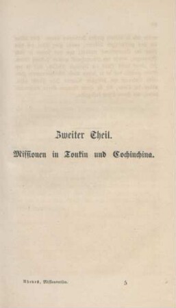 Zweiter Theil. Missionen in Tonkin und Cochinchina