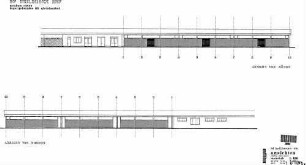 Heilbronn Hbf: Neubau Lagergebäude für Gleisbauhof, Nord- und Südansicht Nebengeb.