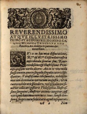 Dispvtatio Peripatetica Ex prima Philosophia