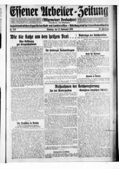 Essener Arbeiter-Zeitung. 1919-1926