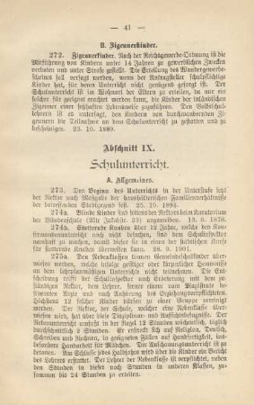 Abschnitt IX. Schulunterricht
