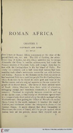 Chapter I: Carthage and Rome. B.C. 201-46
