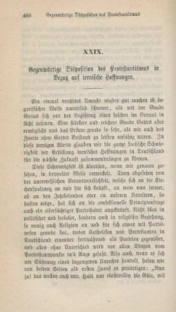 466-476 Gegenwärtige Disposition des Protestantismus in Bezug auf irenische Hoffnungen