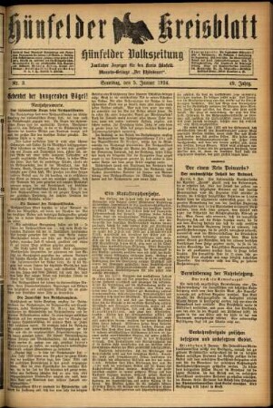 Ausgabe vom Samstag, den 05. Januar 1924.