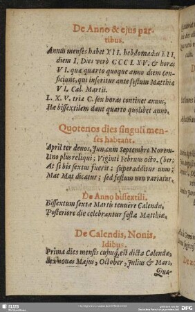 De Calendis, Nonis, Idibus