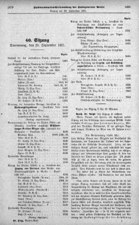 Sitzung 40, 29. September 1921