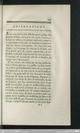 Observations Sur Le Passage Des Grandes Rivières