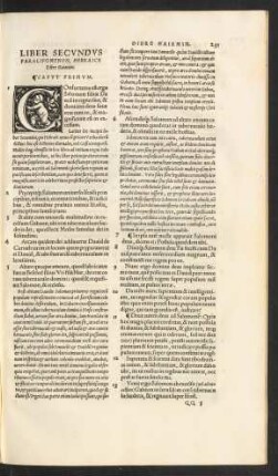 Liber Secundus Paralipomenon, Hebraice Dibre Haiamim.