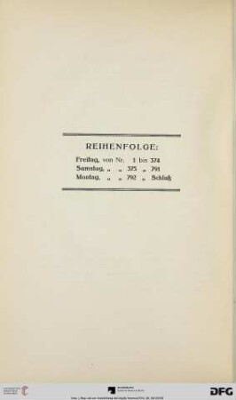 Reihenfolge