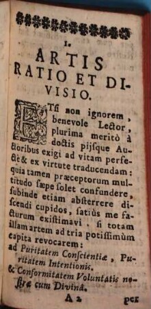 Ars Salutis Sive Institutio Recte Vivendi : Tribus Præceptis Comprehensa