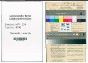 Entnazifizierung Heinrich Stuckartz , geb. 18.09.1886 (Kaufmaennischer Angestellter)