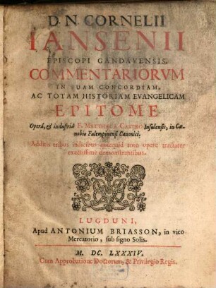 Commentarii in suam concordiam Evangelicam : Partes IV