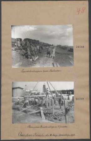 Bau eines Brückenstegs in Vigneulles