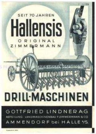 Seit 70 Jahren Hallensis Original Zimmermann Drill-Maschinen