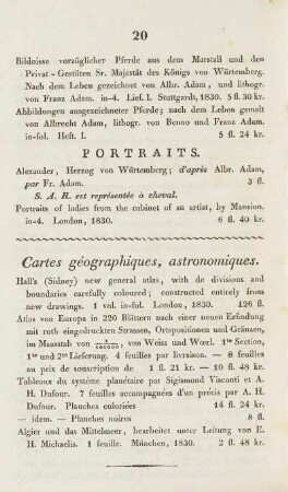 Cartes géographiques, astronomiques