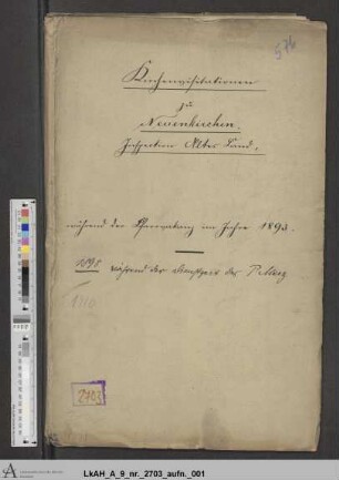 Visitatioenn zu Neuenkirchen (Altes Land) während der Dienstzeit des Pastors Merz