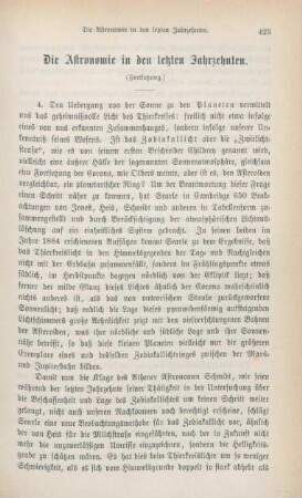 423-435 Die Astronomie in den letzten Jahrzehnten : Fortsetzung